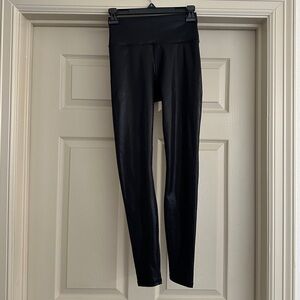 Fabletics Classic Black Faux Leather Look Leggings